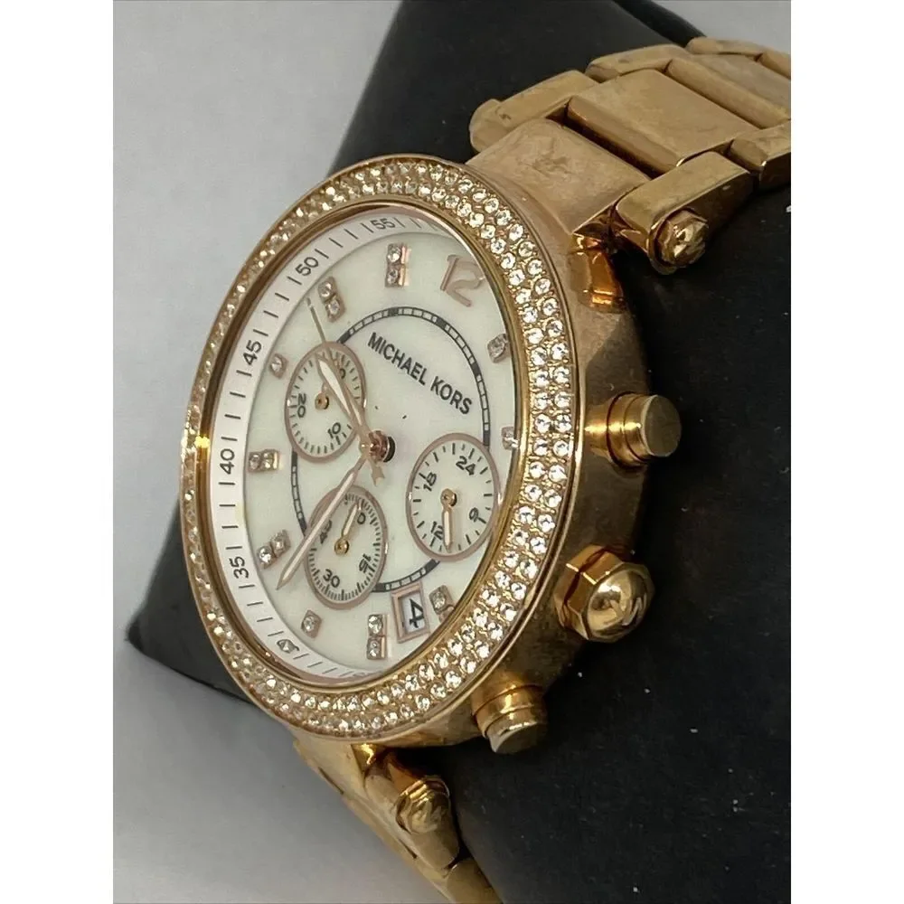 Michael Kors MK5491 Women's Gold Stainless Steel Analog Dial Geniune Watch GE435